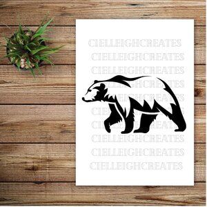 *2 for $20* Tribal Bear Vinyl Decal  Sticker Handcrafted